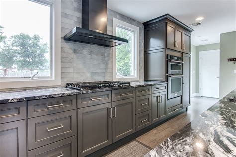 black stainless steel kitchen with gray cabinets|black stainless steel kitchen cabinets.